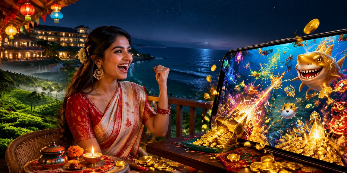 কক্সবাজারে মাছ ধরার গেম খেলছেন একটি মোবাইল ব্যবহারকারী